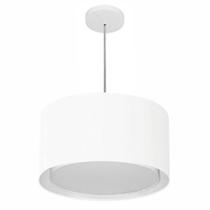 Pendente Cilíndrico Branco MJ-4290 Para Mesa de Jantar e Estar