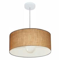Pendente Cilíndrico Palha MJ-4052 Para Mesa de Jantar e Estar