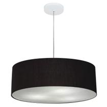 Pendente Cilíndrico Preto MJ-4218 Para Mesa de Jantar e Estar