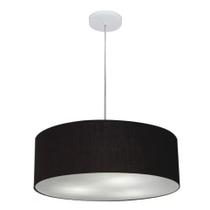 Pendente Cilíndrico Preto MJ-4254 Para Mesa de Jantar e Estar