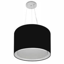 Pendente Cilíndrico Preto MJ-4304 Para Mesa de Jantar e Estar