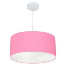 Pendente Cilíndrico Rosa Bebê MJ-4049 Para Mesa de Jantar e Estar