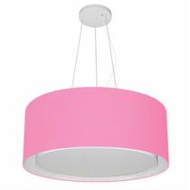 Pendente Cilíndrico Rosa Bebê MJ-4124 Para Mesa de Jantar e Estar