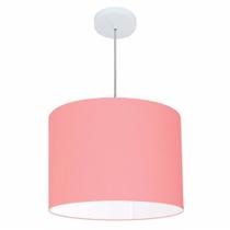 Pendente Cilíndrico Rosa Bebê MJ-4146 Para Mesa de Jantar e Estar