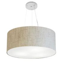Pendente Cilíndrico Rustico Bege MJ-4047 Para Mesa de Jantar e Estar