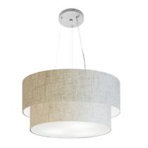 Pendente Cilíndrico Rustico Bege MJ-4061 Para Mesa de Jantar e Estar Pendente Cilíndrico Rustico Bege MJ-4061 Para Mesa de Jantar e Estar