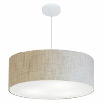Pendente Cilíndrico Rustico Bege MJ-4079 Para Mesa de Jantar e Estar