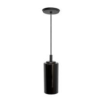 Pendente cilindro com vidro preto