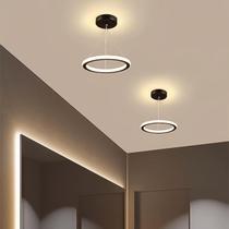 Pendente Circular Minimalista, LED 19w, Teto, Preto, LexLight