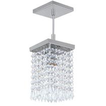 Pendente Clearcrilic Aurora de Cristal Acrilico Quadrado Pendente Clearcrilic Aurora de Cristal Acrilico Quadrado