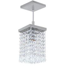 Pendente Clearcrilic Aurora de Cristal Acrilico Quadrado