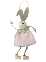 Pendente Coelho Pelúcia Bunny Cute 18cm Pé de Madeira