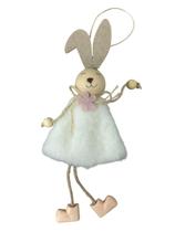 Pendente Coelho Pelúcia Bunny Cute 18cm Pé de Madeira