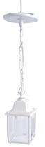 Pendente colonial branco modelo vintage para uma decoração retro lente transparente em acrilico ideal espaço gourmet casa de praia resiste a maresia