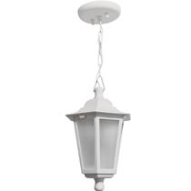 Pendente Colonial Externo Branco Luminária de Teto Lustre Clássico Lente Fosca Dital Grega Pendente Colonial Externo Branco Luminária de Teto Lustre Clássico Lente Fosca Dital Grega