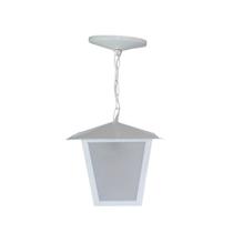 Pendente Colonial Quadrado L4C em Aço Branco