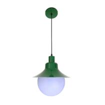 Pendente Colonial São Paulo Antigo 728 em Aço com Globo de Polietileno Verde