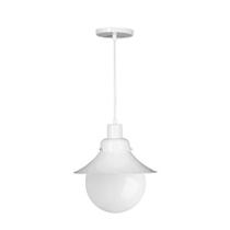 Pendente Colonial São Paulo Antigo 728 em Aço com Globo de Vidro Leitoso Branco Pendente Colonial São Paulo Antigo 728 em Aço com Globo de Vidro Leitoso Branco