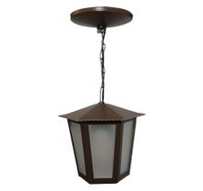 Pendente Colonial Sextavado L1C em Aço Marrom Pendente Colonial Sextavado L1C em Aço Marrom