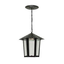 Pendente Colonial Sextavado Vidro liso1XE27 Preto - Blumenau Iluminação Pendente Colonial Sextavado Vidro liso1XE27 Preto - Blumenau Iluminação