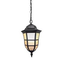Pendente Colonial Vidro Fosco Preto e Dourado 36cm 1E27 Pendente Colonial Vidro Fosco Preto e Dourado 36cm 1E27