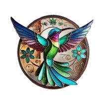 Pendente Colorido De Acrílico De 8cm Em Forma De Beija-flor, Sinalizador De Vento Para Decoração De Pendente Colorido De Acrílico De 8cm Em Forma De Beija-flor, Sinalizador De Vento Para Decoração De