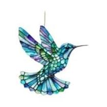 Pendente Colorido De Acrílico De 8cm Em Forma De Beija-flor, Sinalizador De Vento Para Decoração De