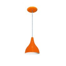 Pendente Colorido - Modelo Funil - Pequeno - 20 cm X 16 cm - Laranja Pendente Colorido - Modelo Funil - Pequeno - 20 cm X 16 cm - Laranja