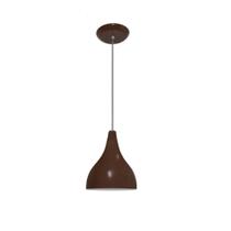 Pendente Colorido - Modelo Funil - Pequeno - 20 cm X 16 cm - Marrom
