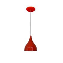Pendente Colorido - Modelo Funil - Pequeno - 20 cm X 16 cm - Vermelho Pendente Colorido - Modelo Funil - Pequeno - 20 cm X 16 cm - Vermelho