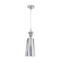 Pendente com cúpula em acetato cromada para 1 lâmpada E27