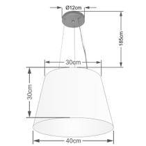 Pendente Cone Azul Turquesa MJ-4152 Para Mesa de Jantar e Estar