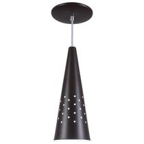 Pendente Cone Furado Luminária Lustre Alumínio Marrom Tabaco Textura - Rei Da Iluminação Pendente Cone Furado Luminária Lustre Alumínio Marrom Tabaco Textura - Rei Da Iluminação