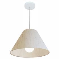 Pendente Cone Linho Bege MJ-4078 Para Mesa de Jantar e Estar Pendente Cone Linho Bege MJ-4078 Para Mesa de Jantar e Estar