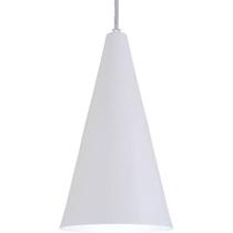 Pendente Cone Luminária Lustre Alumínio E27 Branco Fosco Pendente Cone Luminária Lustre Alumínio E27 Branco Fosco