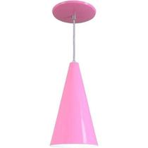 Pendente Cone Luminária Lustre Alumínio E27 Rosa Pendente Cone Luminária Lustre Alumínio E27 Rosa