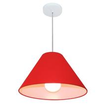 Pendente Cone Vermelho MJ-4078 Para Mesa de Jantar e Estar