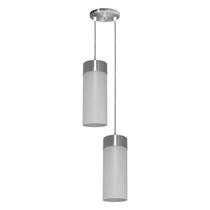 Pendente Copo Duplo para 2 Lampadas Canopla em Aluminio