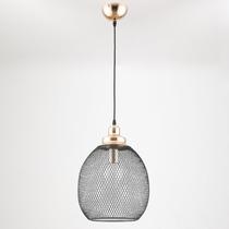 Pendente Copper 28x41cm 1xE27 40w XN003G Bella Iluminação Preto/Dourado