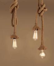 Pendente Corda 1M 1.5M 2M Unitário Retro Vintage. Pendente Corda 1M 1.5M 2M Unitário Retro Vintage.