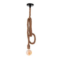 Pendente Corda Natural Rustico 180cm 1XE27 - Nordecor - 2056