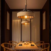 Pendente Corda Sisal Luminária Industrial Rústico Vintage Bege Sala Varanda Restaurante Cafés