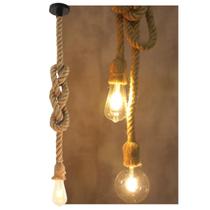 Pendente Corda Soquete Sisal Com Lâmpada Filamento Led 4W 2.000K Bivolt Vite ilunato Pendente Corda Soquete Sisal Com Lâmpada Filamento Led 4W 2.000K Bivolt Vite ilunato