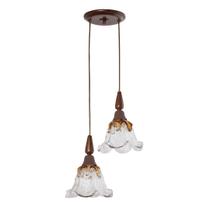 Pendente country 2l vidro cristal decorado