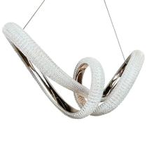 Pendente Cristal Acrílico Lopin Prata LED 40W 3000K Bivolt DS8272 Delis