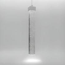 Pendente Cristal Bolhas 3w 20cm Quadrado C/ Canopla Pendente Cristal Bolhas 3w 20cm Quadrado C/ Canopla