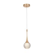 Pendente Cristal Bolinha Bolha Água Dourado 3200K - Decor Cinderella