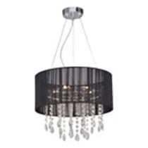 Pendente cristal com cúpula fio de seda preto HEVVY 93802 Pendente cristal com cúpula fio de seda preto HEVVY 93802