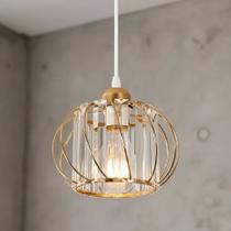 Pendente Cristal Dourado, E27, LexLight Pendente Cristal Dourado, E27, LexLight