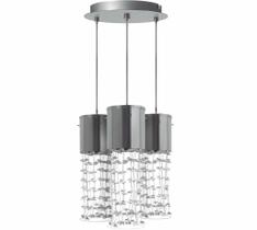 Pendente Cristal Fall Cromado 3xgu10 G Light Pendente Cristal Fall Cromado 3xgu10 G Light